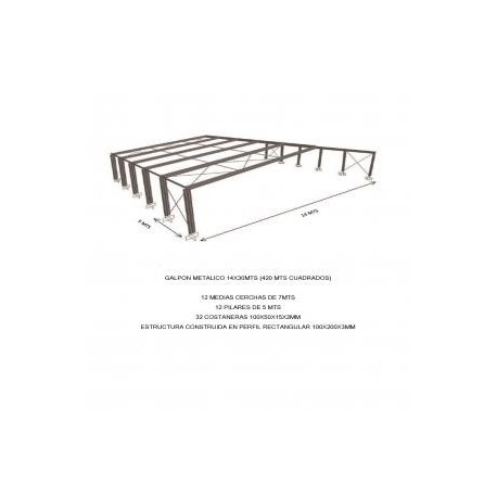 GALPON METALICO 16X36