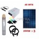 Kit Full Bomba Pozo Profundo 45 mts Energia Solar 750w