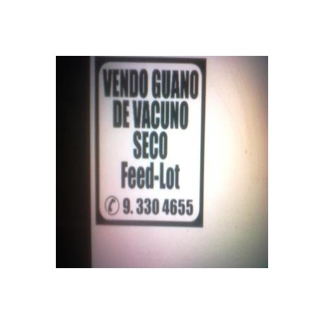 VENDO GUANO SECO DE VACUNO