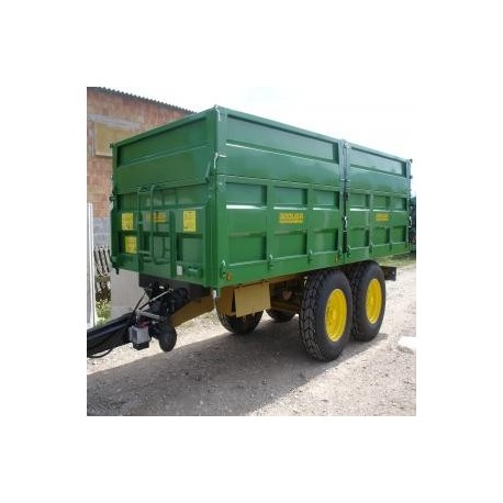 Carro agricola tandem de 15,8m3 con volteo posterior hidráulico