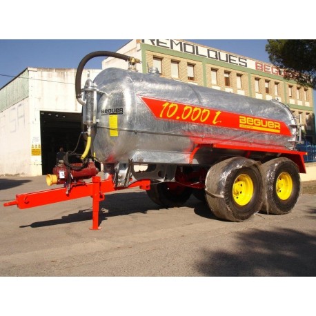 Purinera galvanizada de 10.000 litros tandem.