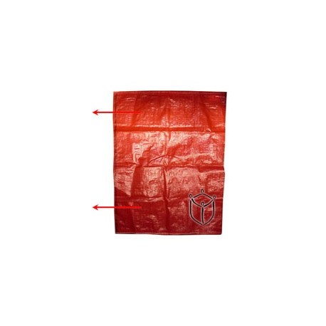 SACOS POLIPROPILENO ROJO IMPORTADO 88X60 PARA 50 KILOS MAXIMO PARA PAPAS / LEÑA / ARIDOS OTROS