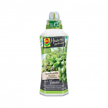 Fertilizante líquido concentrado COMPO para cultivo orgánico de Plantas Aromáticas y hortalizas de hoja