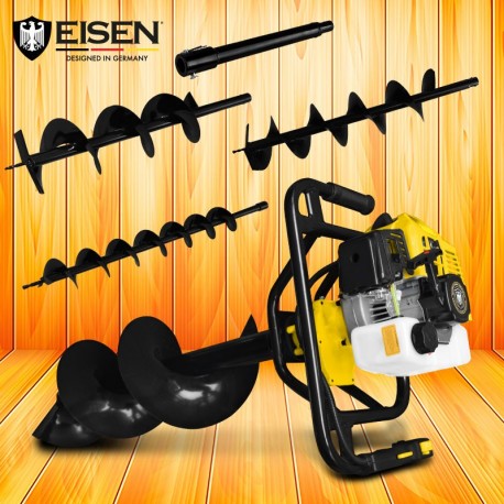 Kit Barreno Ahoyador 72cc + Broca 10cm + 15cm + 20cm + 30cm + Extensor