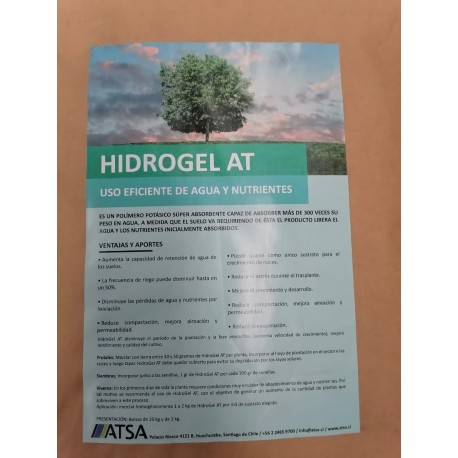 HIDROGEL AT - GEL RETENEDOR DE AGUA Y NUTRIENTES