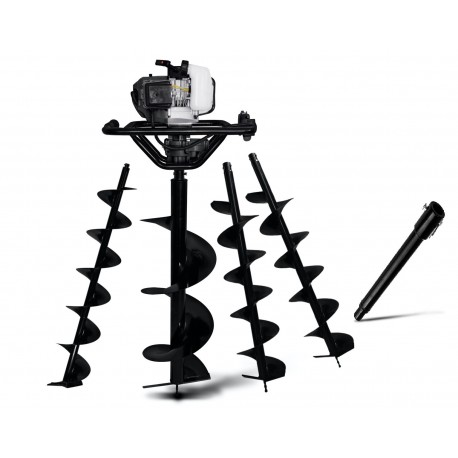 Barreno Ahoyador 72cc + Broca de 10cm + 15cm + 20cm + 30cm + Extensor | Eisen