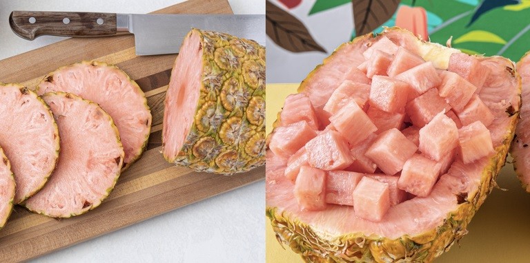 Piñas rosadas, más dulces y potencialmente anticancerígenas, salen finalmente a la venta
