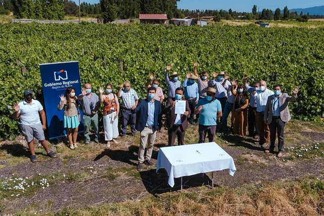 Región de Ñuble - Productores de uva y vino de la Zona de Rezago reciben apoyo del Gobierno Regional para producción limpia