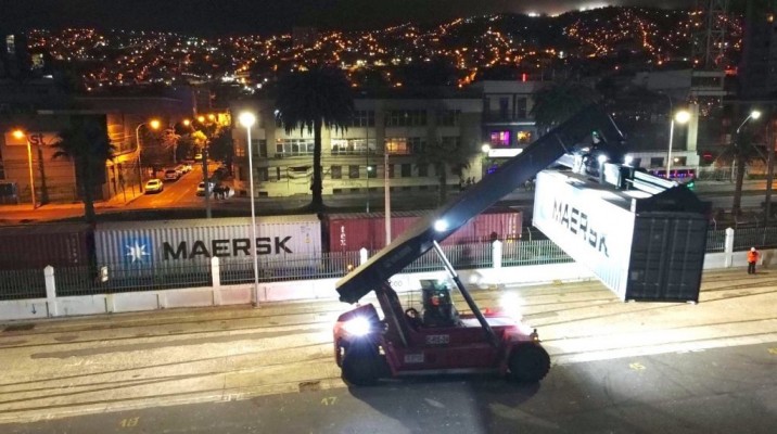 Exitosa reactivación del modo ferroviario en Puerto Valparaíso : Un total de 575 contenedores se han movilizado