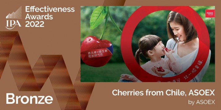 “Cherries from Chile” se convierte en la primera marca chilena en ganar codiciado premio internacional en Londres