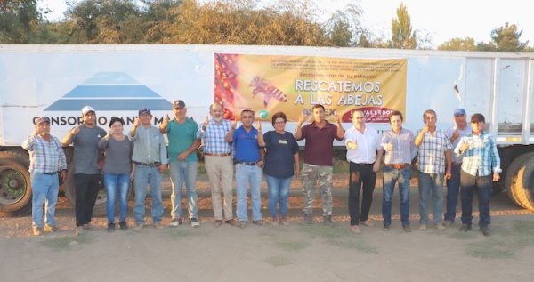 Bajo el lema “Salvemos a las Abejas” ASOEX y Lo Valledor entregaron más de 9 toneladas de frutas y azúcar a apicultores del Biobío
