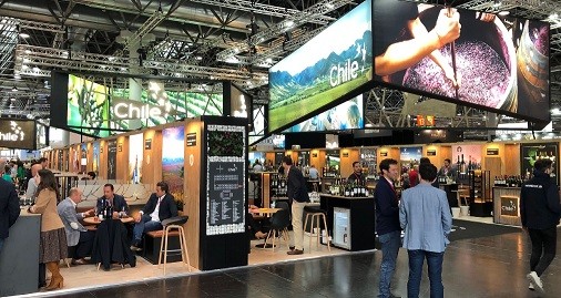 Vinos chilenos destacan en ProWein Alemania 2023 gracias a ProChile, Wines of Chile y MOVI