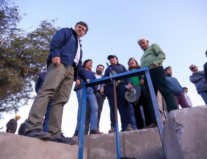Ministro de Agricultura inspecciona obras de canal Rinconada que aportarán a la seguridad hídrica y alimentaria de regantes de la comuna de Los Andes