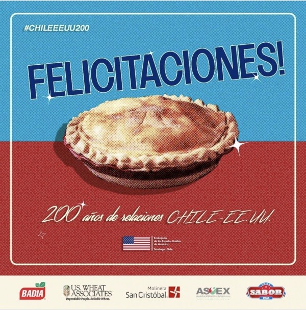 Embajada de EEUU celebra 200 años de relaciones diplomáticas entre Chile y EEUU: Se regalaron 200 Apple Pies hechos con manzanas frescas chilenas