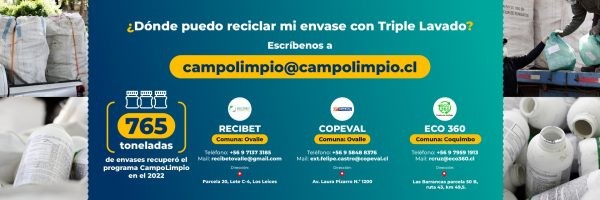 CampoLimpio recuperó más de 765 toneladas de envases vacíos de plaguicidas, fertilizantes y otros para su reciclaje durante 2022