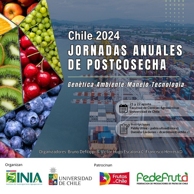 INIA y U. de Chile invitan a revisar las últimas tendencias en manejo y tecnología de postcosecha de fruta
