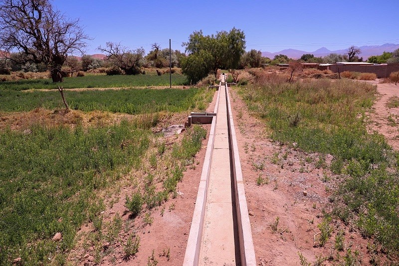 Minagri inaugura históricas obras de revestimiento en canal matriz de San Pedro de Atacama