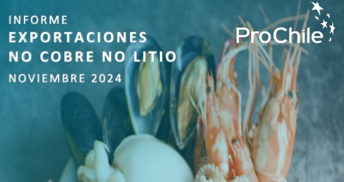 Informe de exportaciones ProChile: alimentos del mar registran US$ 710 millones y crecen 12,2% en noviembre
