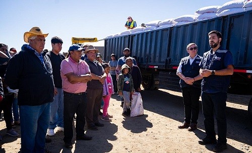 En Purén comenzó la entrega de ayuda a agricultores de La Araucanía afectados por incendios